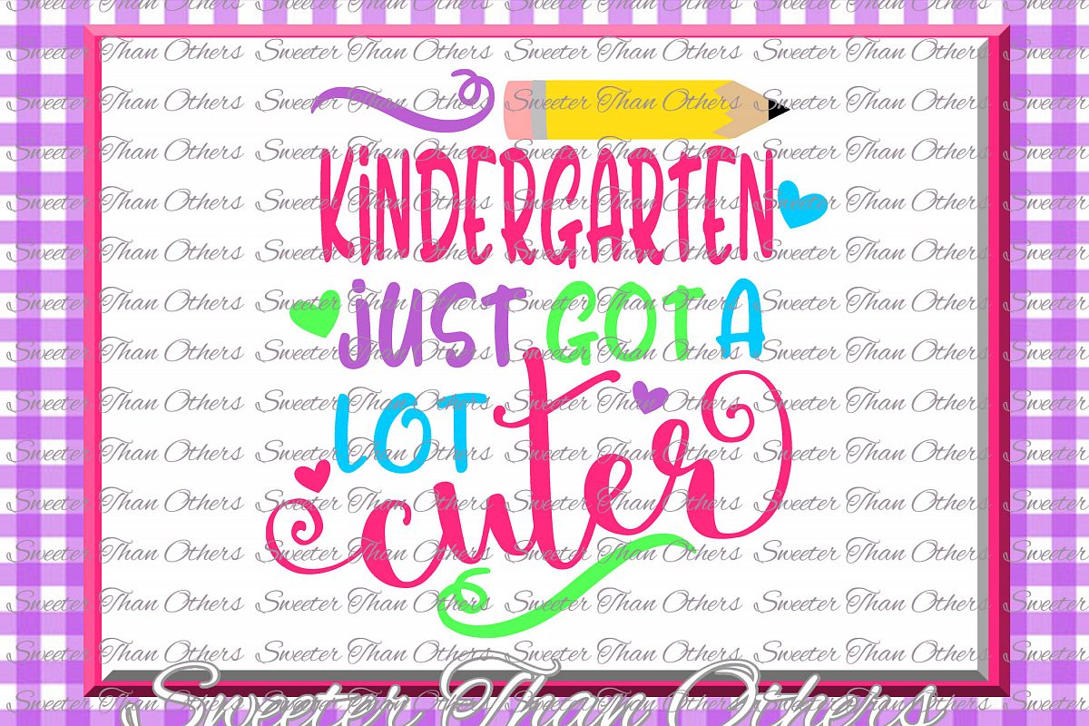 Kindergarten Cuter SVG Kinder Grade cut file First Day of Sc example image 1