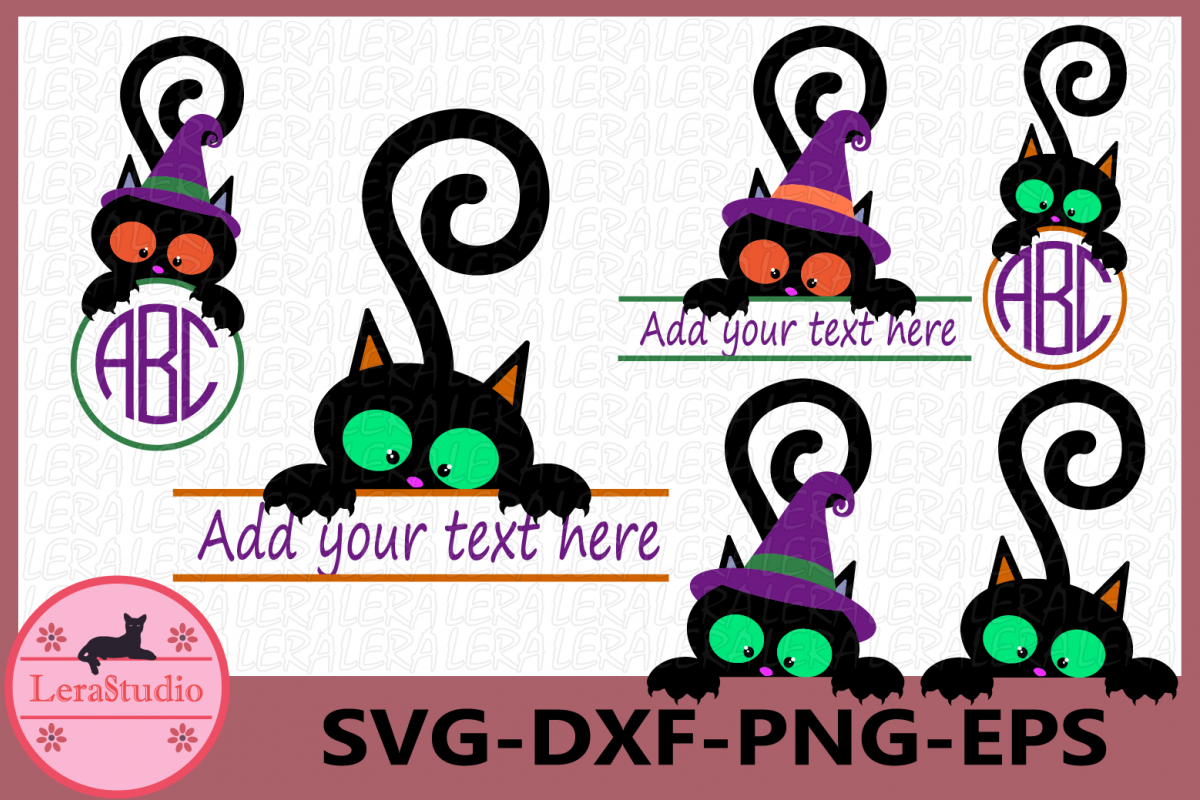 Cat SVG, Halloween Svg, Witch hat and black cat, Cat svg (244507