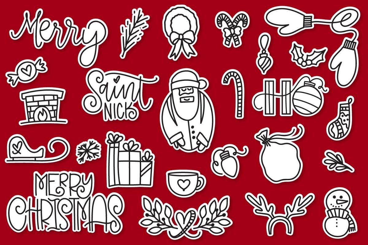 Christmas Dingbats - A font filled with Christmas symbols example image 1