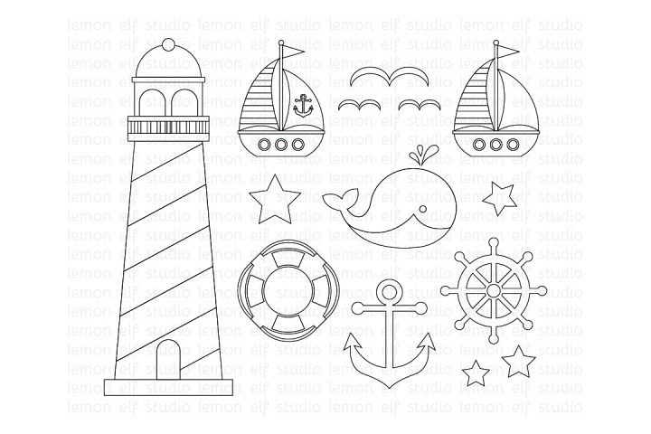 Sailing Away-Digital Stamp (LES.DS13) example image 1
