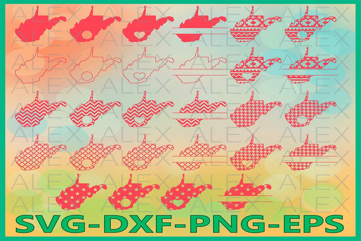 West Virginia State SVG, West Virginia SVG files for Cricut example image 1