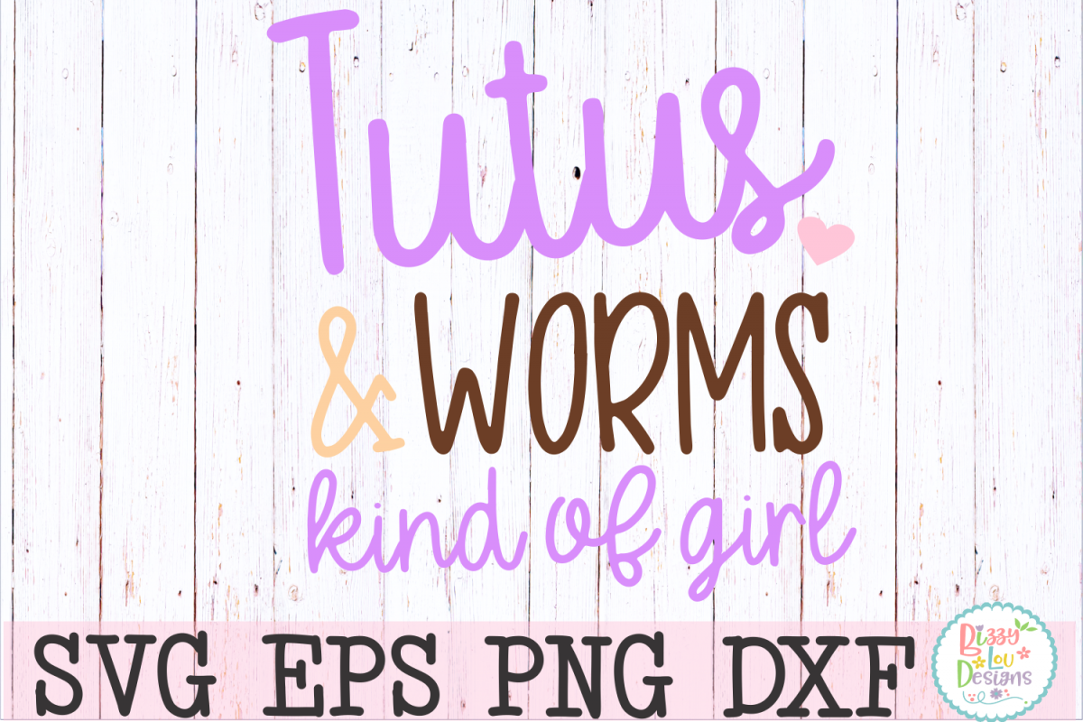 Tutus and worms SVG DXF EPS PNG JPEG - cutting file example image 1