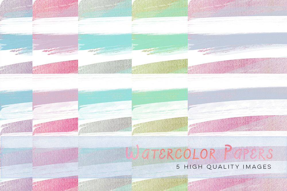 colorful watercolour stripes paper, bright stripes paper, Bright Digital Paper, printable paper commercial use, lime green paper, hot pink example image 1