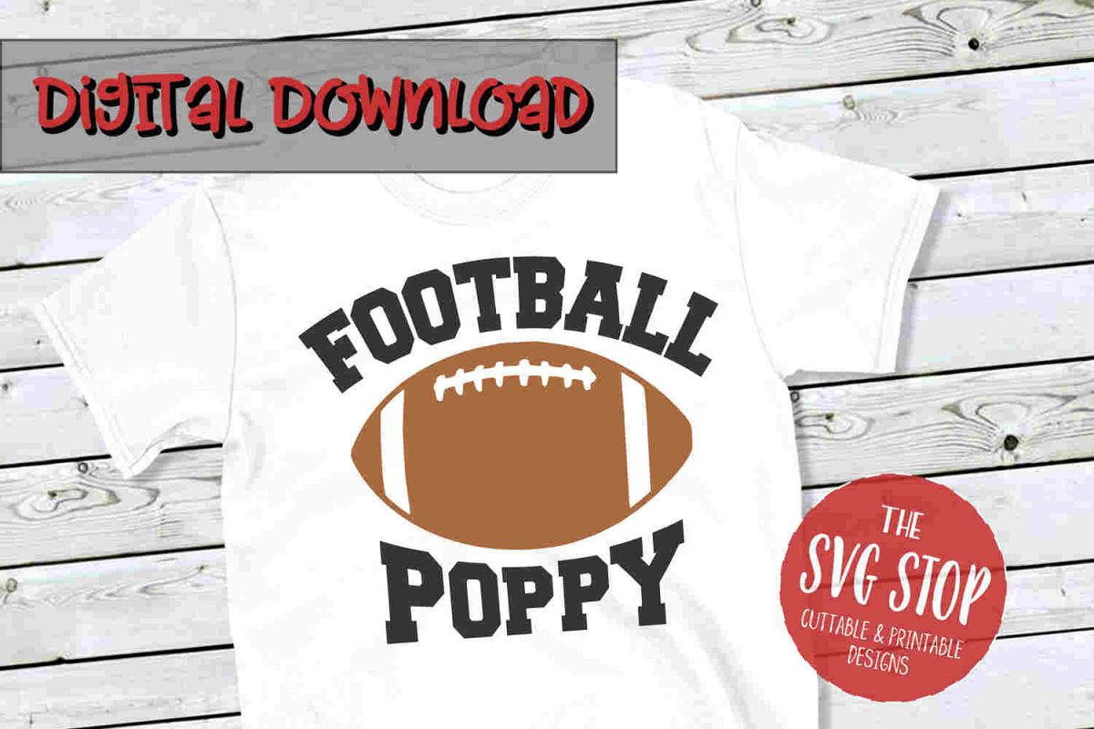 Football Poppy -SVG, PNG, DXF example image 1