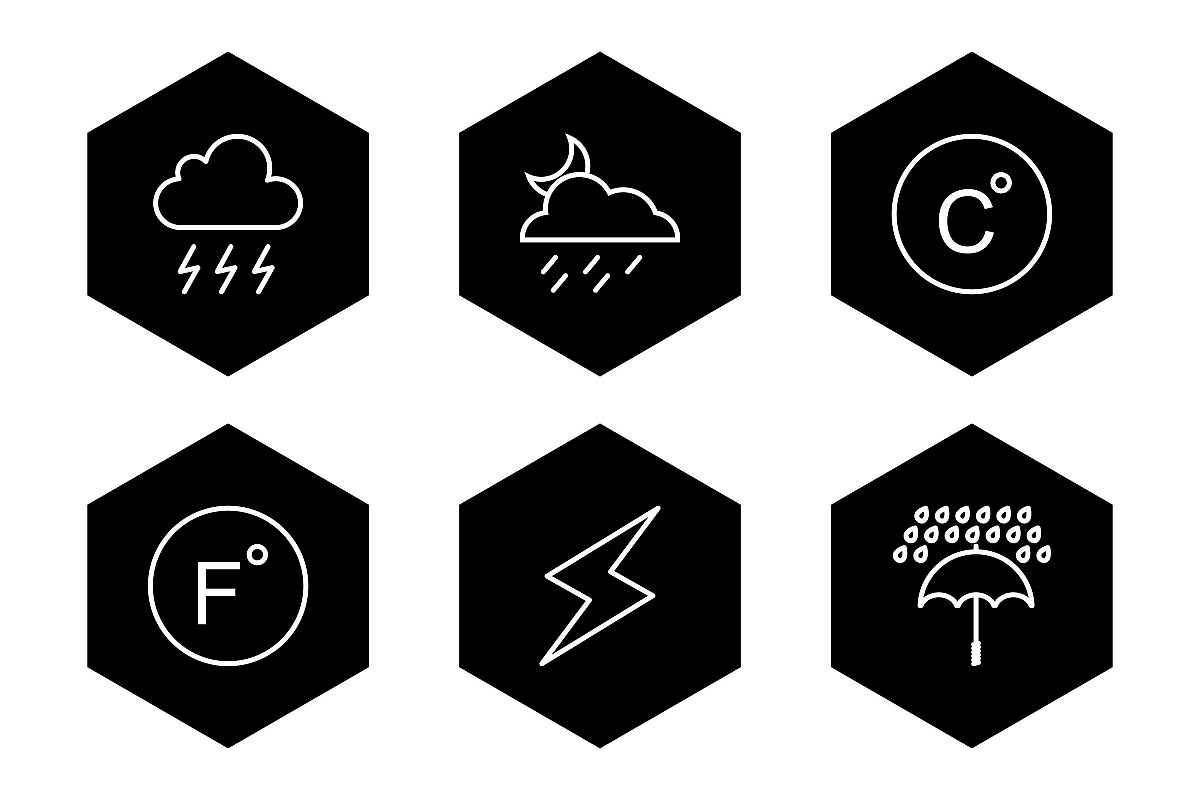 Set Of Weather And Season Icons example image 1
