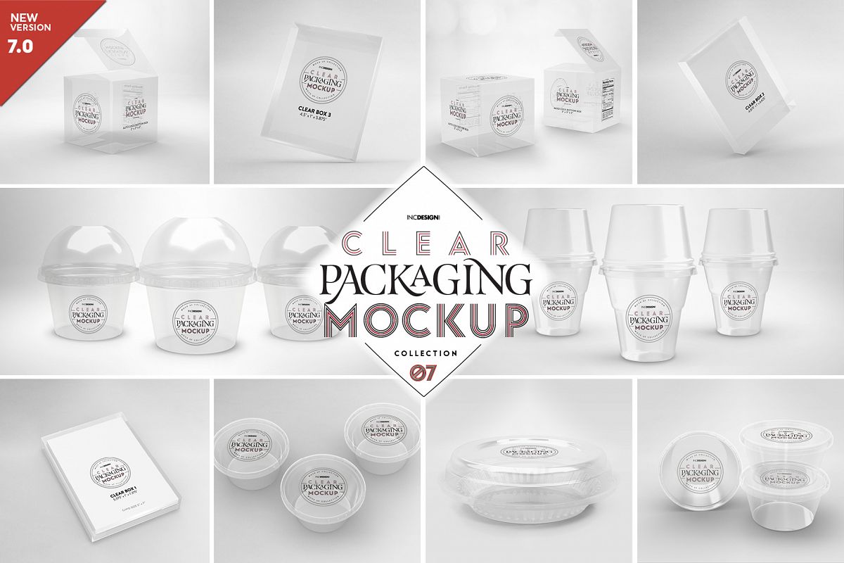 VOL.7 Clear Packaging Mockup Collection example image 1