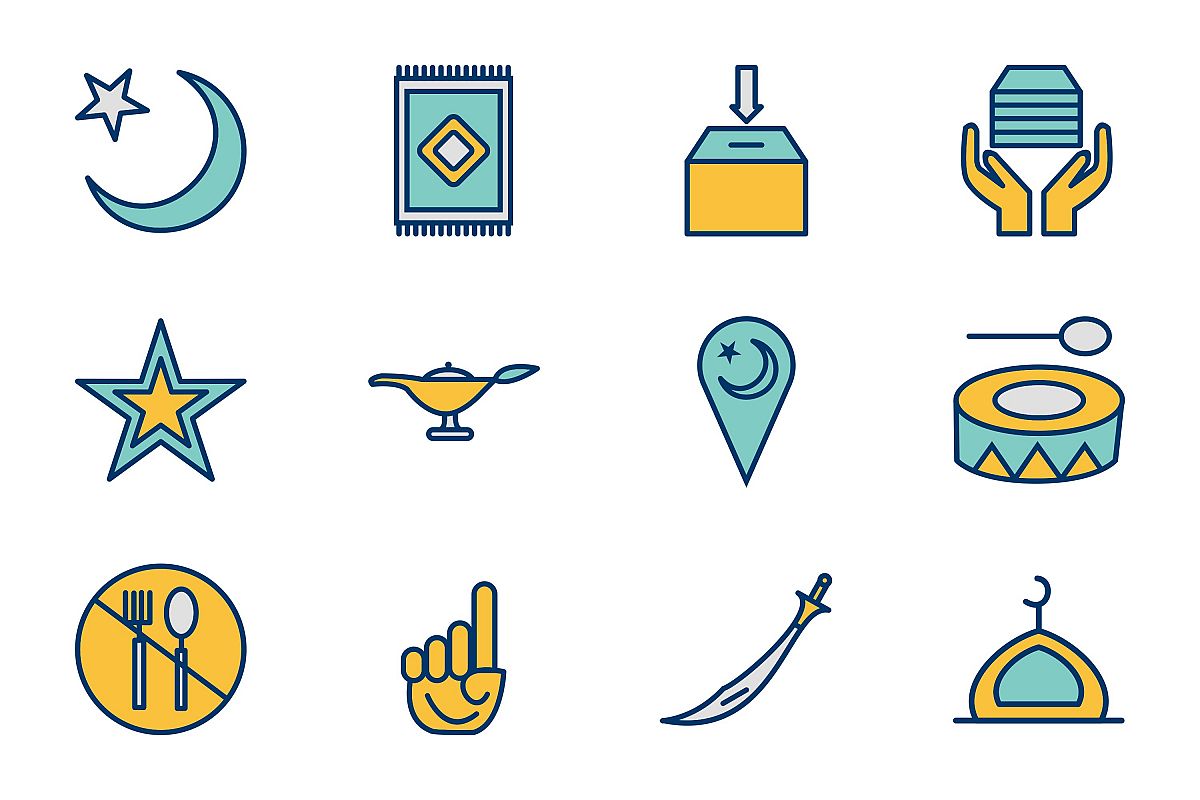 Set Of Ramadan Icons example image 1