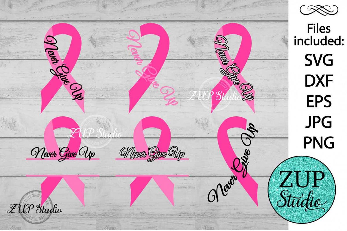 Breast Cancer Ribbon cutting files svg 15 example image 1