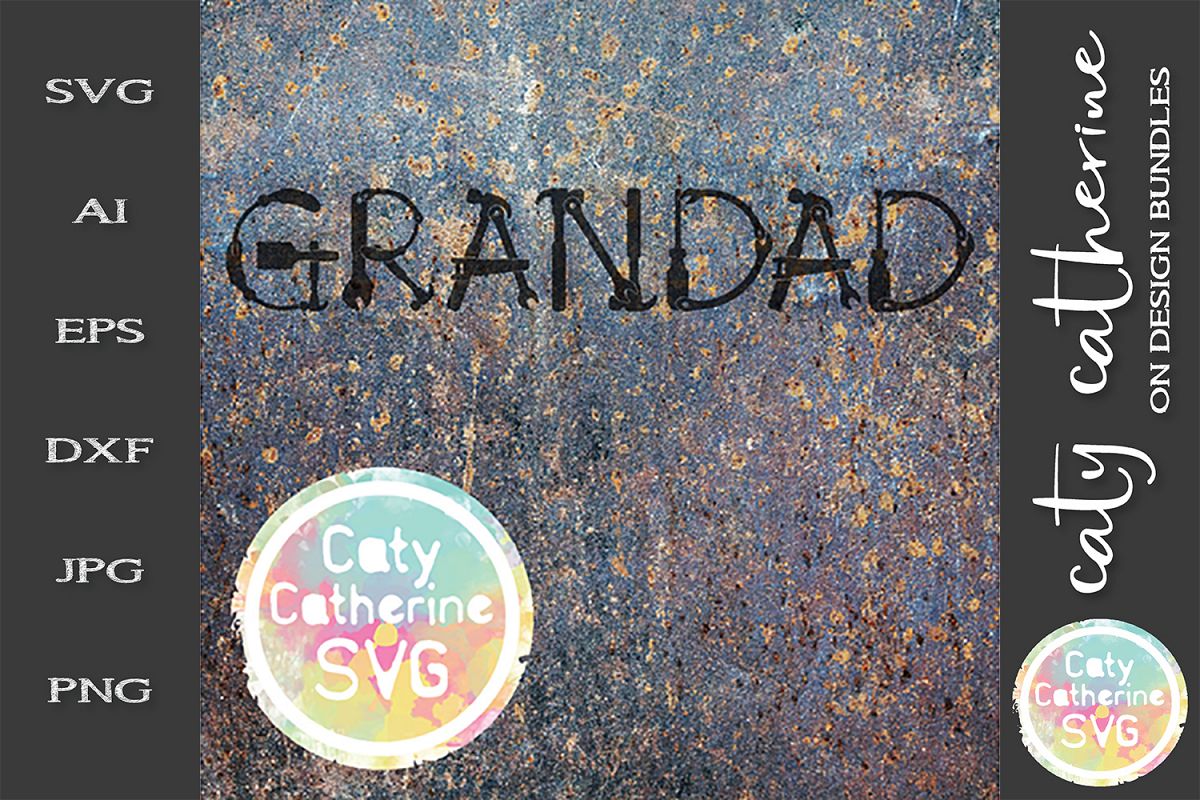 Grandad Father's Day Tool Theme SVG Cut File example image 1