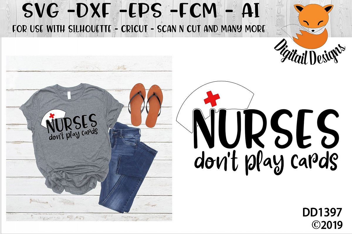 Nurses Don't Play Cards SVG example image 1