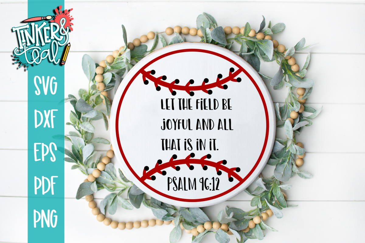 PSALM religious Baseball Softball Quote SVG DXF example image 1