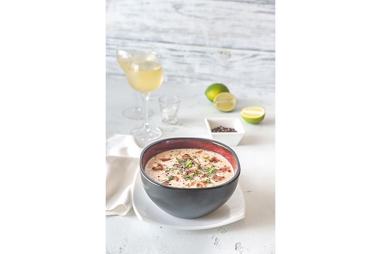 Bowl of clam chowder example image 1