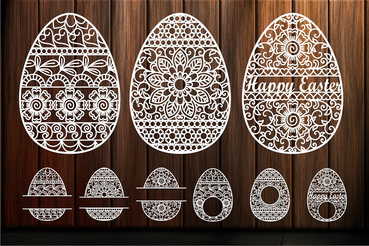 Download Easter Egg svg Ornate Eggs Happy Easter Mandala Zentangle