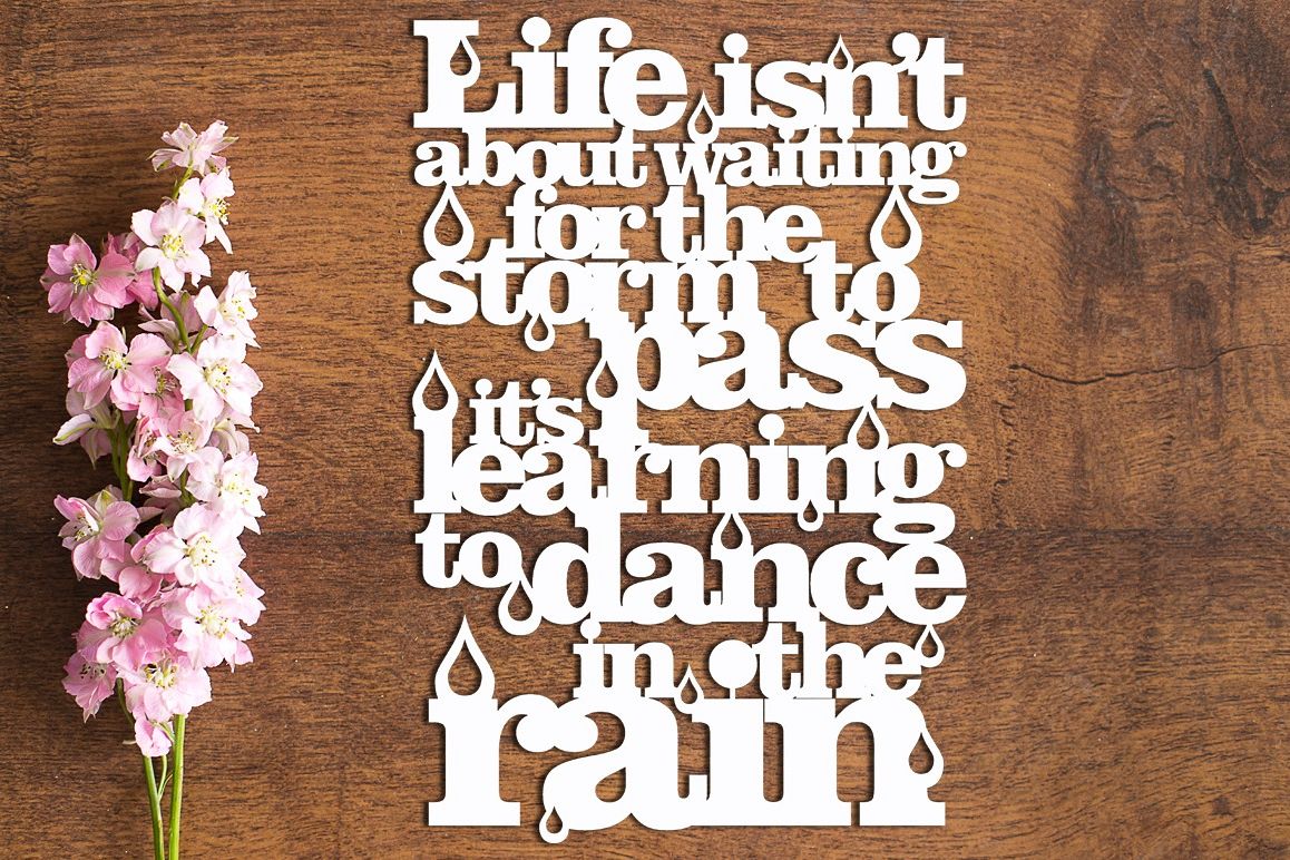 Dance In The Rain - Paper Cutting Template example image 1