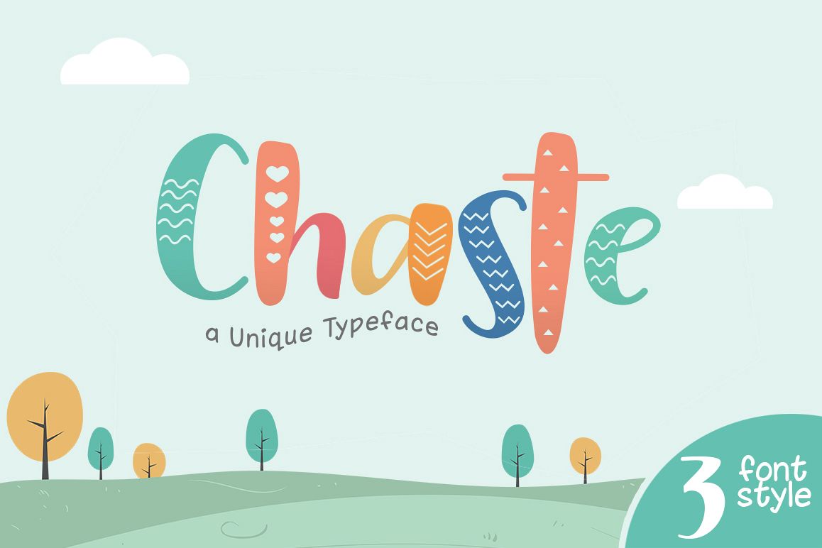 Chaste Display 3 Font example image 1