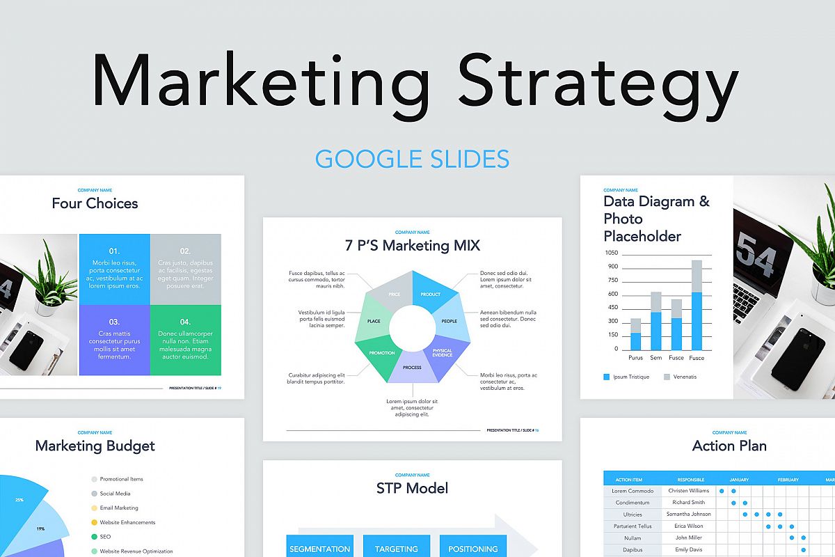 Marketing Strategy Google Slides Template example image 1