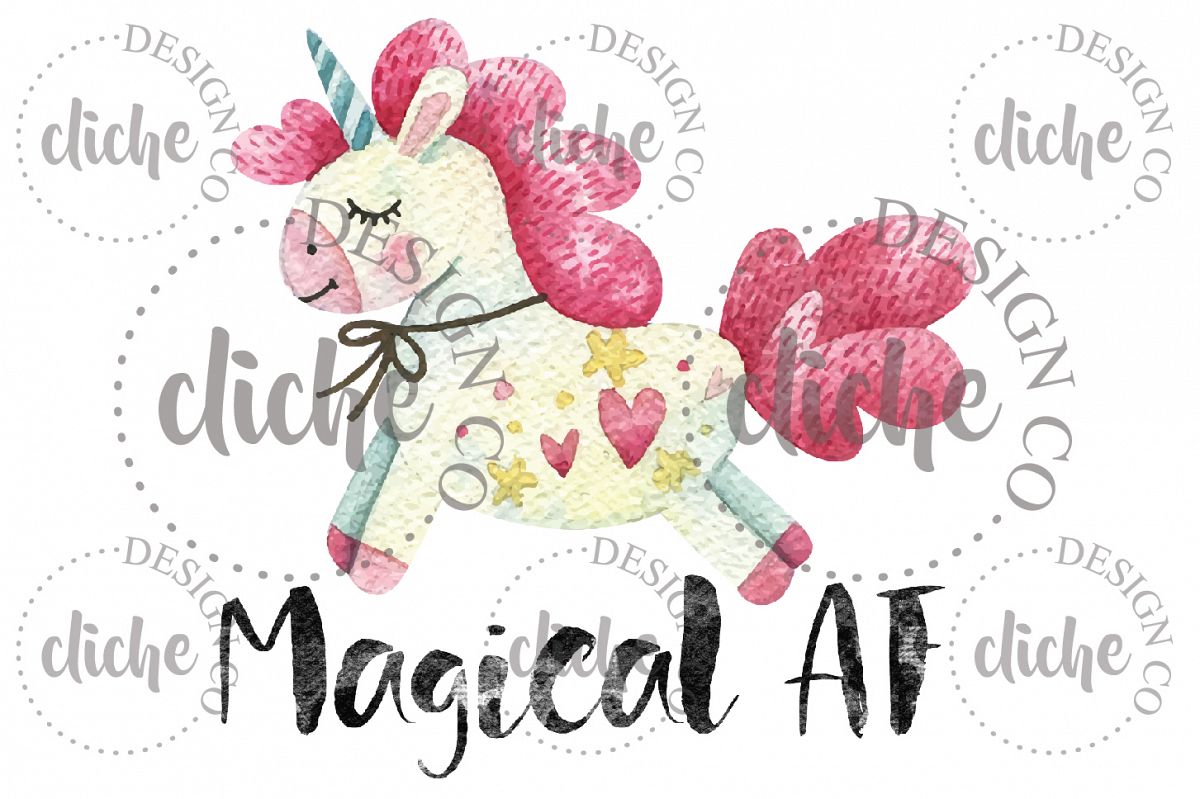 Unicorn Adult Sublimation Design example image 1