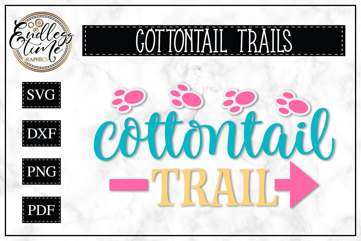 Cottontail Trails - A Fun Easter SVG Design example image 1