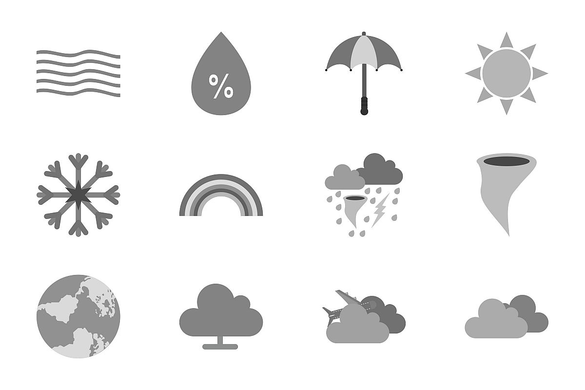 Set Of Weather And Season Icons example image 1