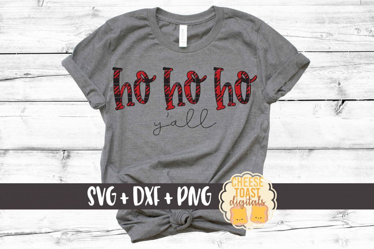 Ho Ho Ho Y'all - Christmas SVG PNG DXF Cut Files example image 1