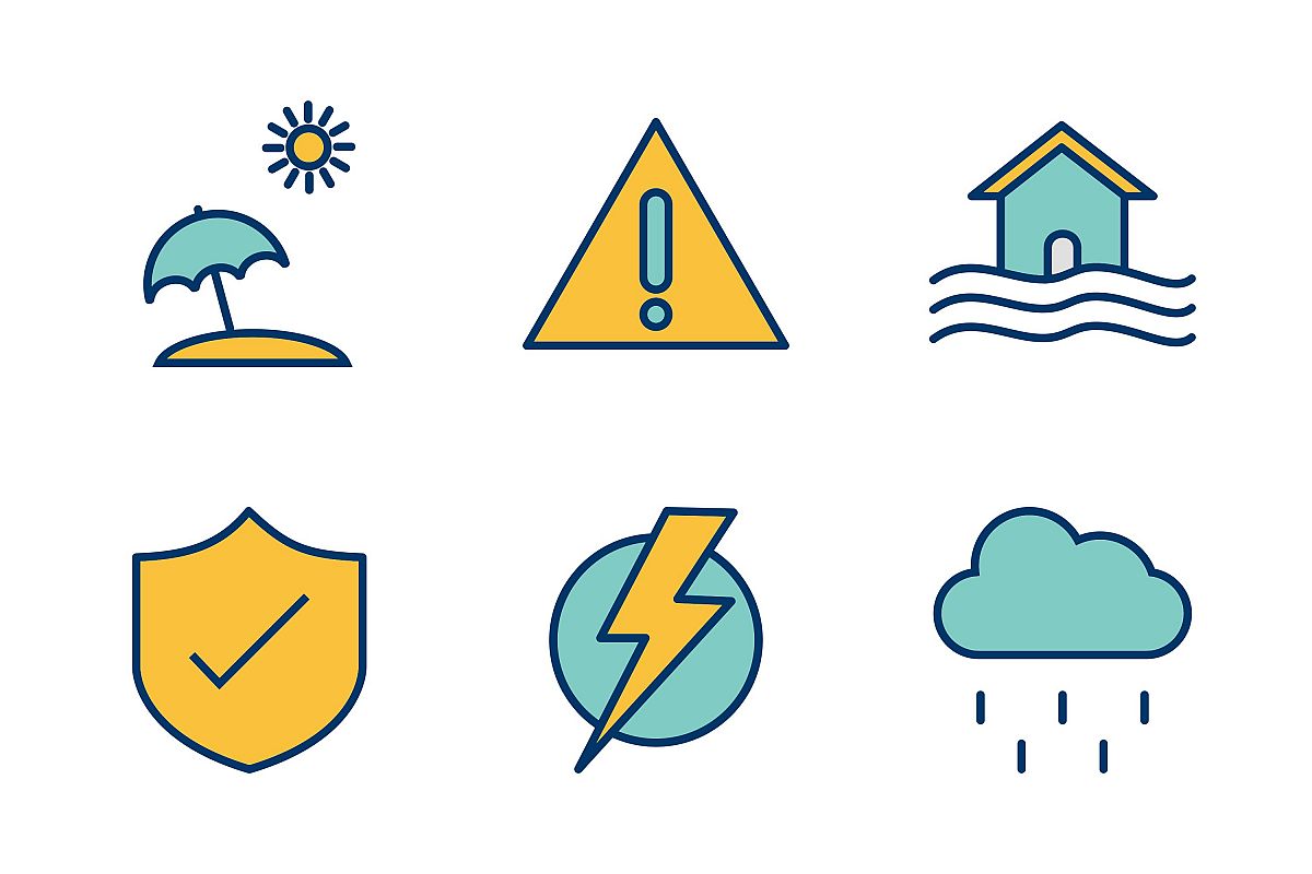 Set Of Weather And Season Icons example image 1