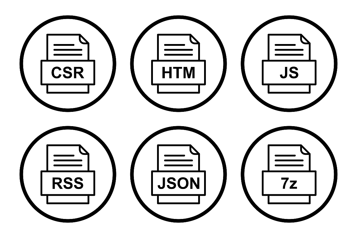 Set Of File Formats Icons example image 1