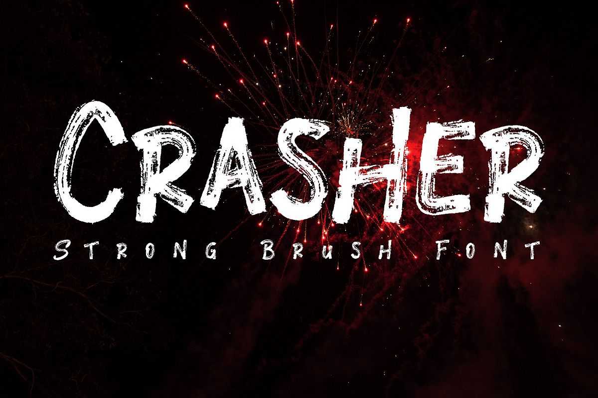 Crasher // Strong Brush Font example image 1