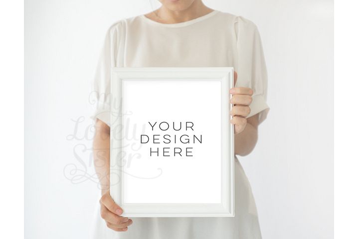 Frame Mock up, White Frame mockups, mockup frame,Instant Download, Digital Download Photo, Styled Background, Frame Stock Photo, Stock image example image 1