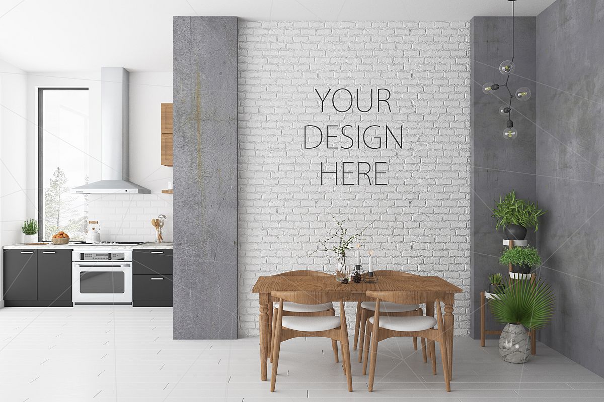 Download Interior mockup bundle - blank wall mock up (57777) | Mock Ups | Design Bundles