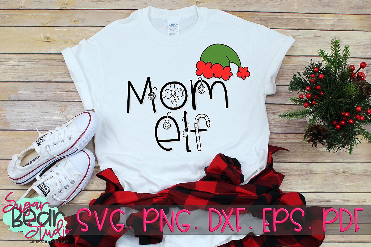 Mom Elf - A Christmas SVG example image 1