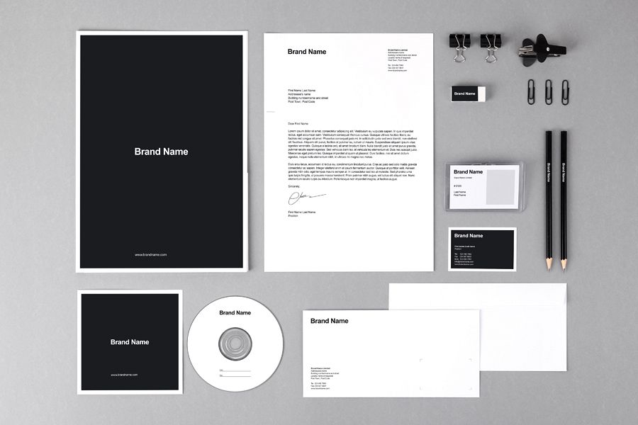 Branding identity Mock-Ups + Templates example image 1