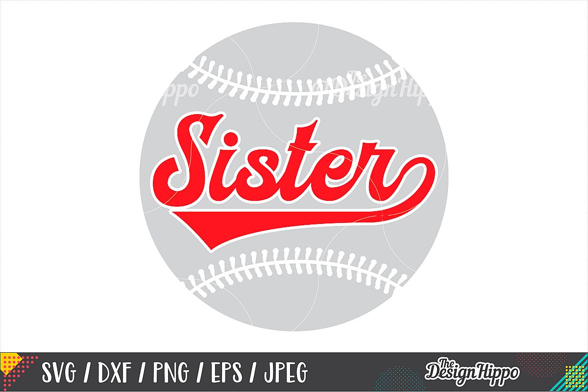 Download Baseball Sister SVG PNG DXF EPS Cutting Files (232671 ...