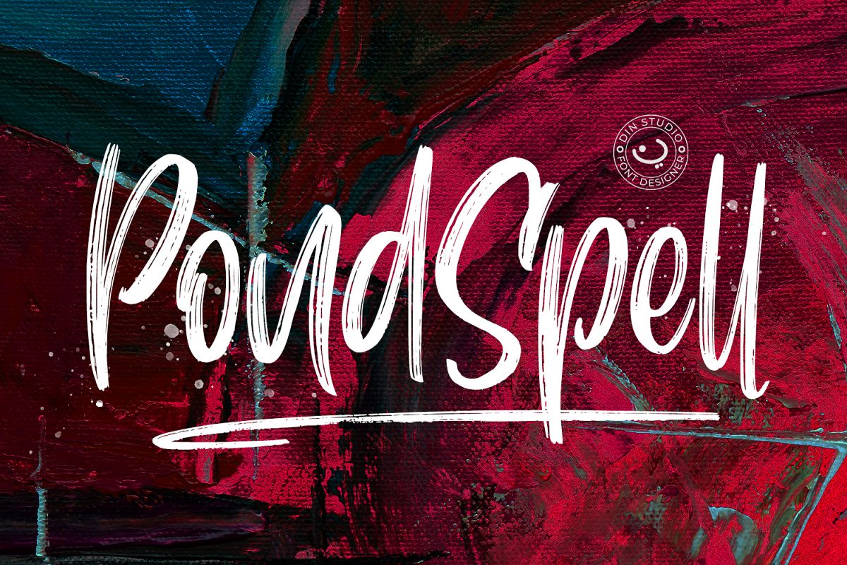 Pondspell Brush Font example image 1