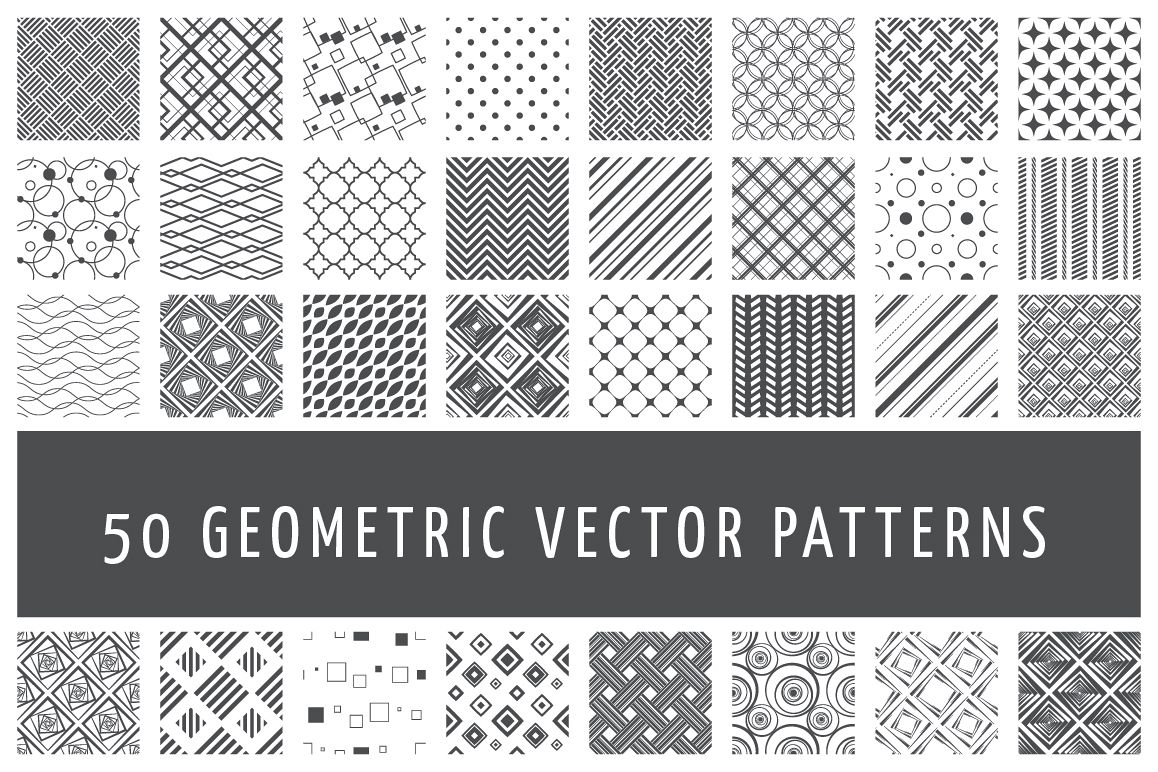 50 Vector Geometric Patterns Abstract Seamless Patterns 288941