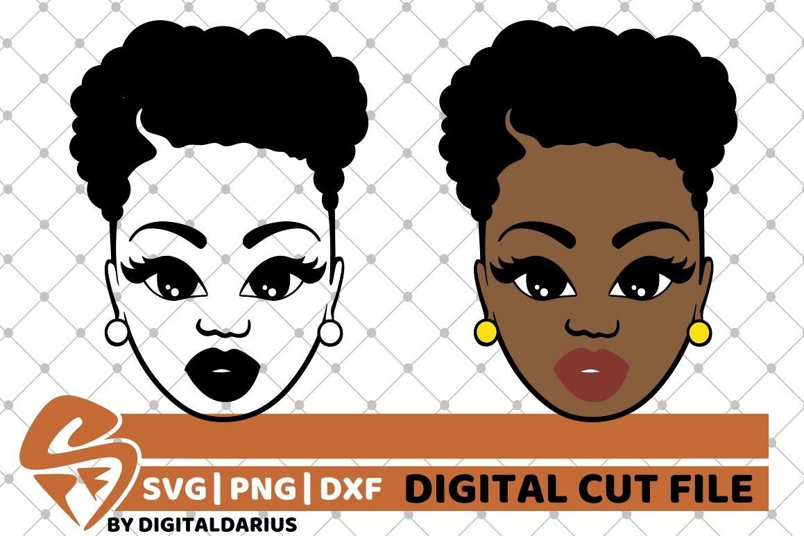 Download 2x Beauty Black Woman svg, Melanin Girl svg, Short Hair svg (483446) | Illustrations | Design ...