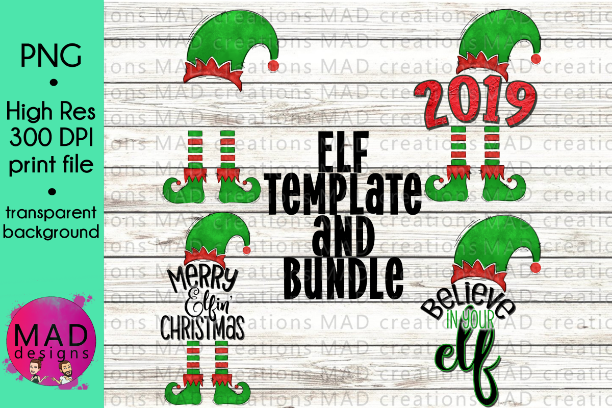 Christmas Elf - Bundle - Hat and Shoes Socks example image 1