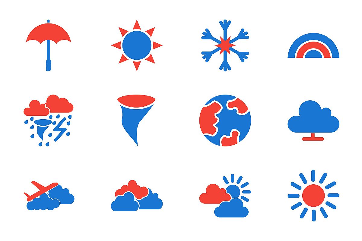 Set Of Weather And Season Icons example image 1