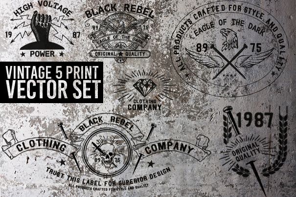 VINTAGE HAND CRAFTED PRINT SET example image 1