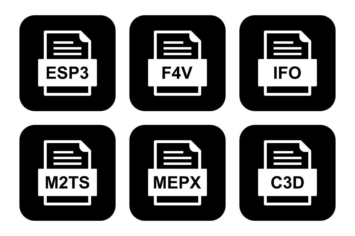 Set Of File Formats Icons example image 1