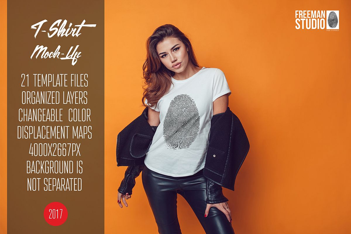 T-Shirt Mock-Up Vol.22 2017 example image 1