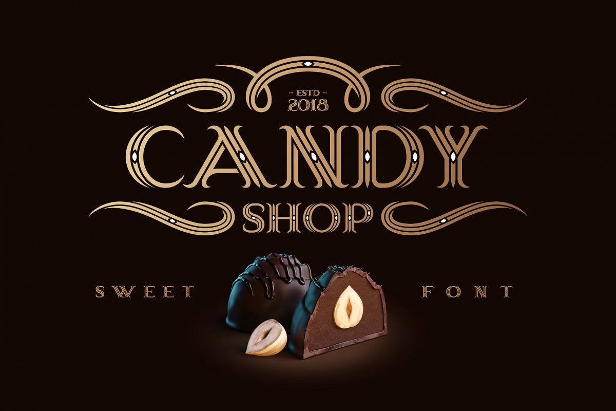 Candy Shop font with bonus example image 1