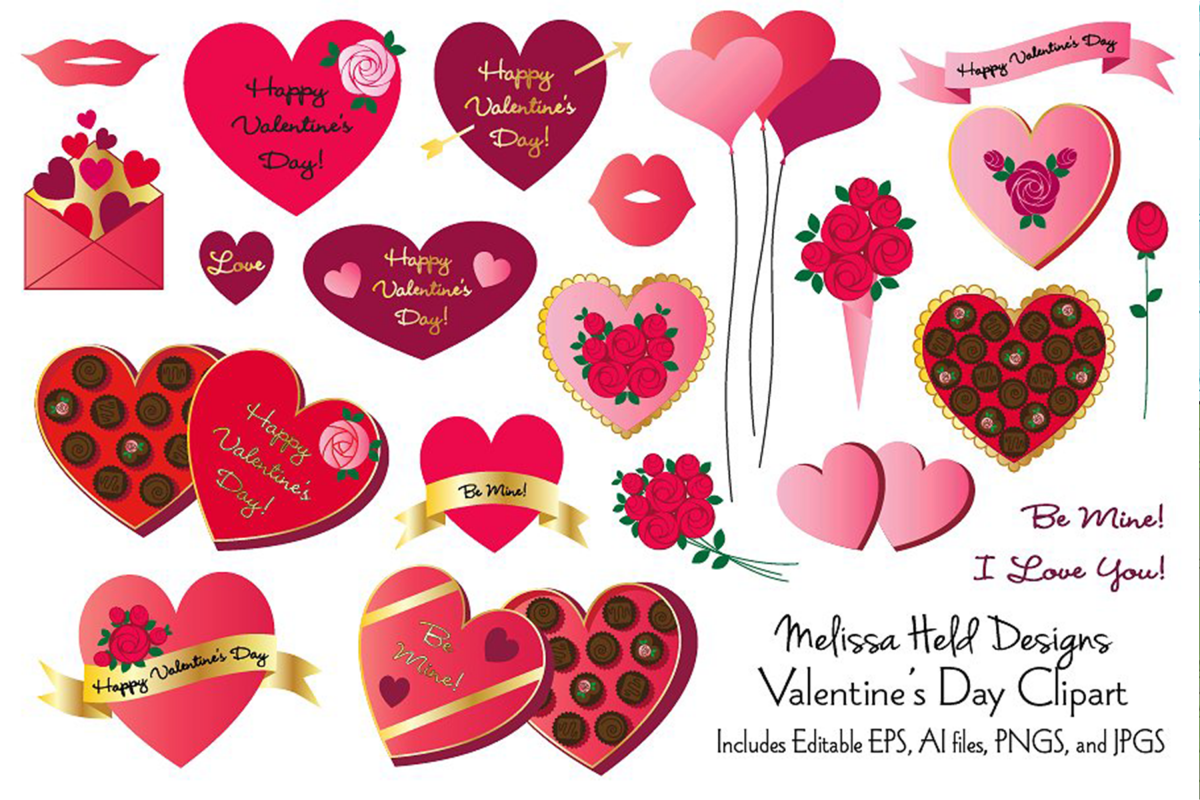 Valentine's Day Clipart example image 1