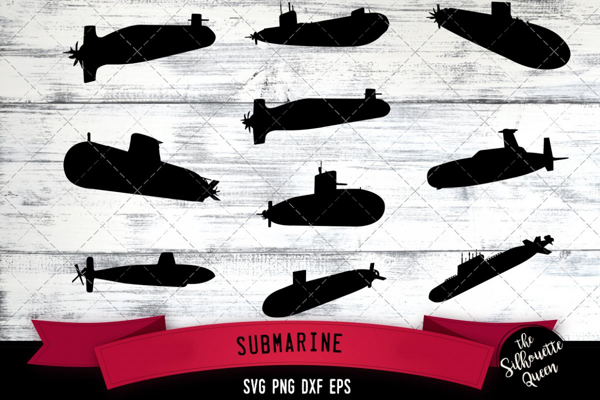 Submarine svg file, military navy svg cut file example image 1