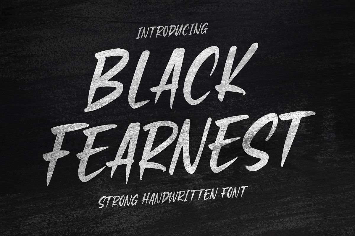 Black Fearnest - Strong Handwritten Font example image 1