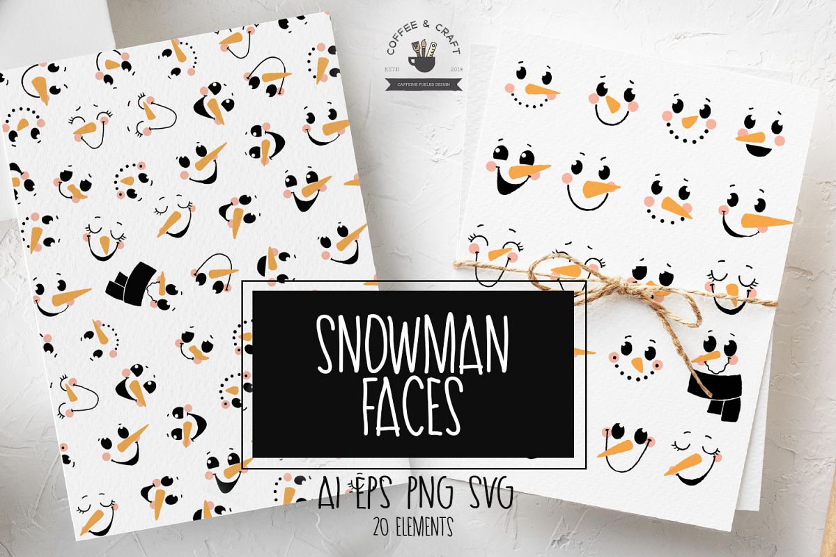 Snowman faces example image 1