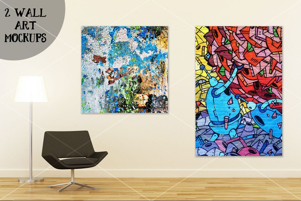 Wall art mockup V4 example image 1