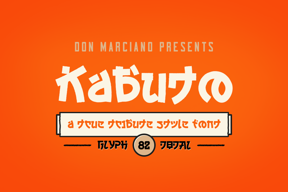 Kabuto Tribute Font example image 1