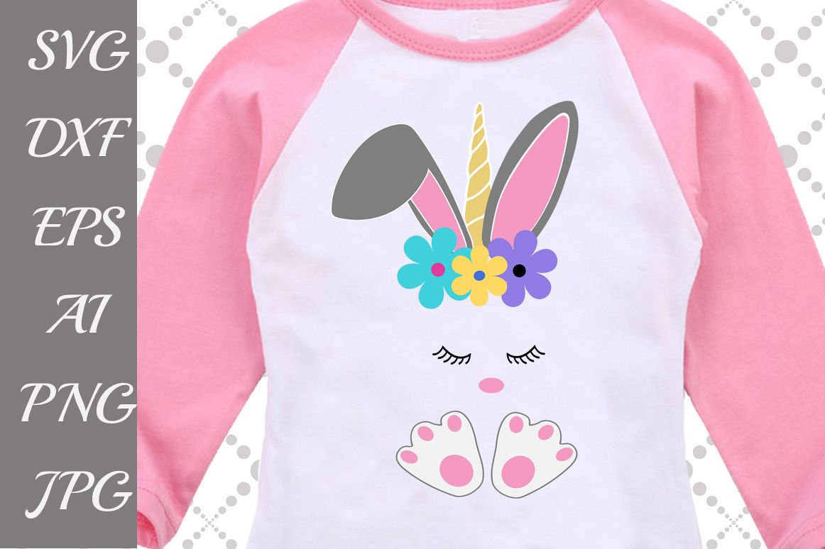 Bunny Unicorn Svg example image 1