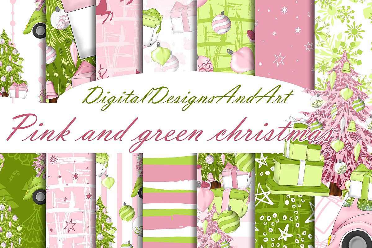 Christmas in pink and mint example image 1