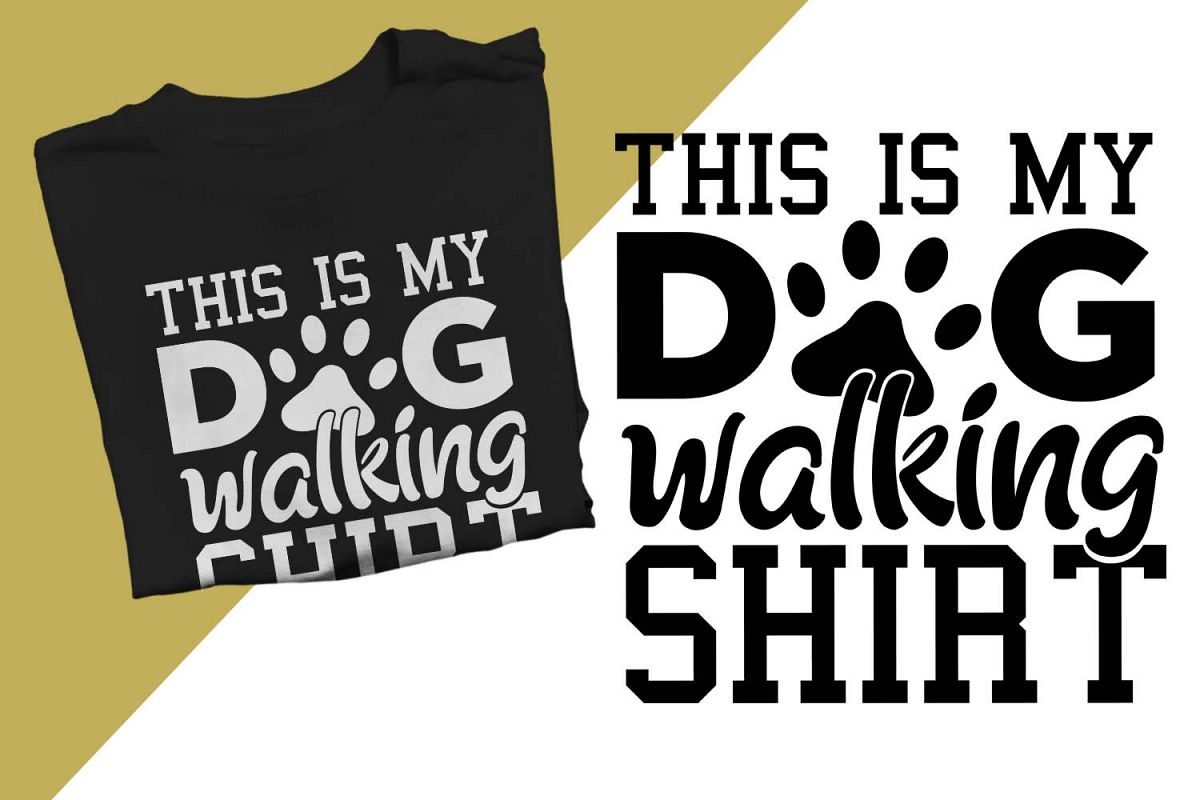 Dog walking shirt Printable example image 1
